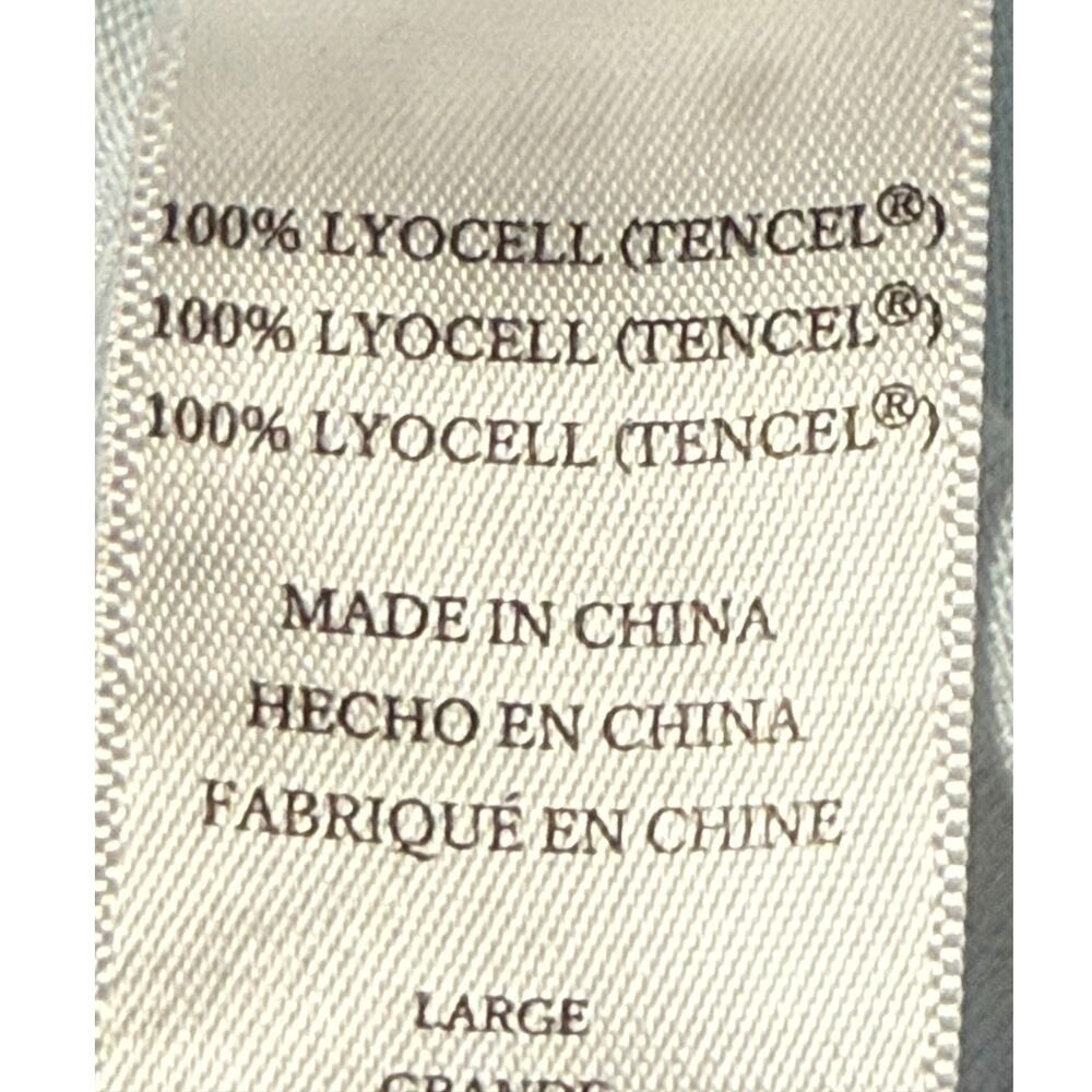 Rails Ingrid Raw Light Vintage Shirt Size Large Tencel Denim Long Sleeves - Picture 12 of 12